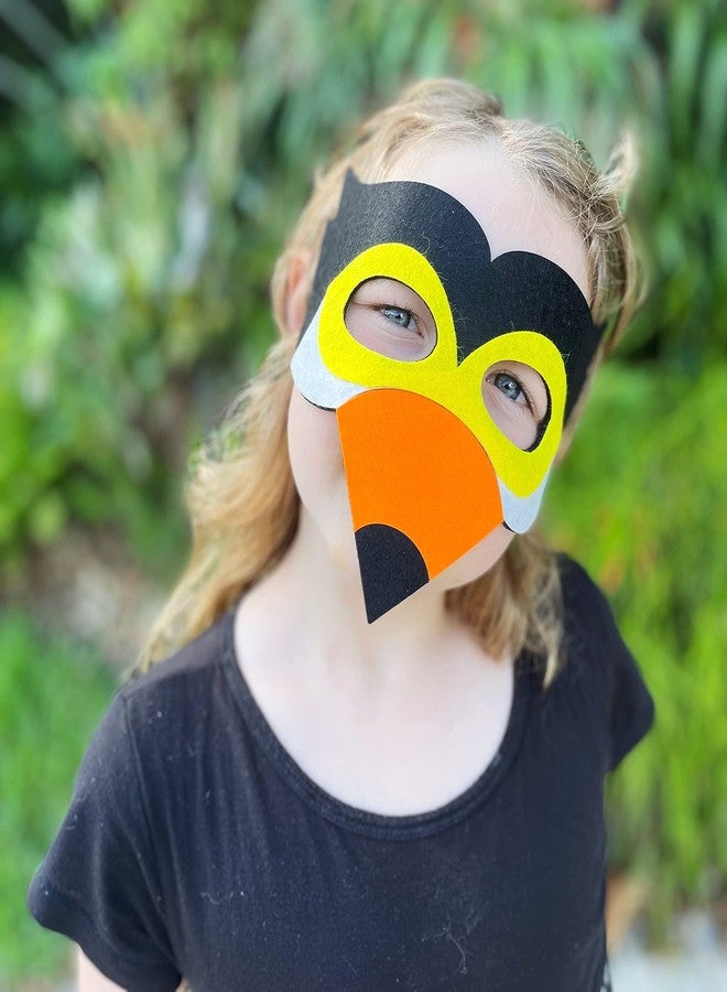 Pooka Wild Animals Felt Masks (Set of 4) | Forest Animals Felt Masks | Safari Animals Felt Masks | Toucan Cheetah Monkey Alligator Mask - Image 2